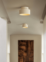 Plafonnier en Résine Blanche Nervurée – Image 10