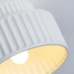 Plafonnier en Résine Blanche Nervurée – Image 11