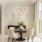 Suspension lumineuse en or rose – Image 2