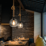 Suspension avec boule en verre et cordon – Image 7