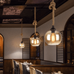 Suspension avec boule en verre et cordon – Image 5