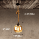 Suspension avec boule en verre et cordon – Image 13