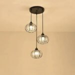 Plafonnier 3 lampes élégantes industriel – Image 6