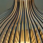 Plafonnier art nouveau en bois design – Image 9