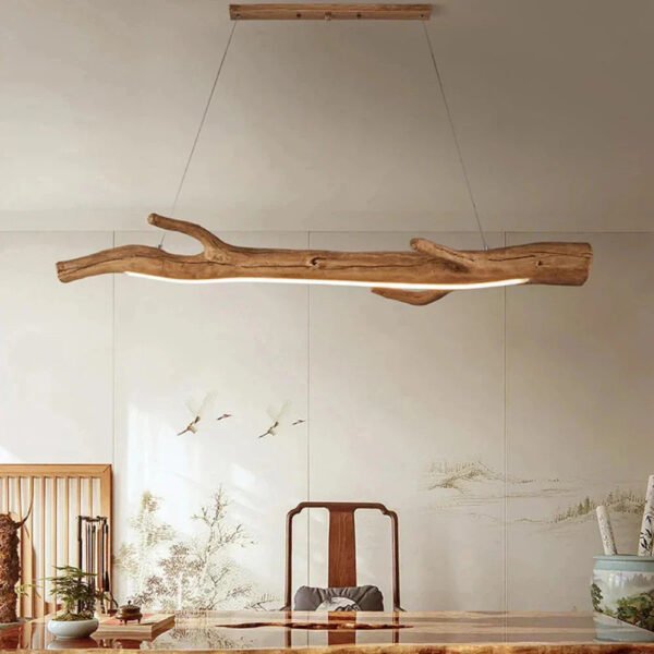 Plafonnier bois flotté suspension massif