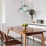 Plafonnier vert globe en verre sculpté – Image 8