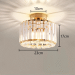 Plafonnier semi-encastré en cristal – Image 9