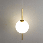 Suspension avec boule en verre mat – Image 12