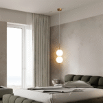 Suspension avec boule en verre mat – Image 4