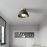 Plafonnier LED métallique rétro noir et blanc – Image 10