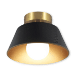 Plafonnier LED métallique rétro noir et blanc – Image 14