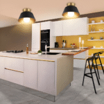 Plafonnier LED métallique rétro noir et blanc – Image 5