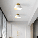 Plafonnier LED métallique rétro noir et blanc – Image 9