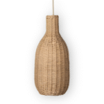 Suspension Vintage en rotin fait main – Image 10