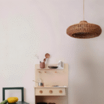 Suspension Vintage en rotin fait main – Image 4