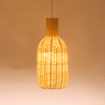 Suspension Vintage en rotin fait main – Image 8