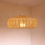 Suspension Vintage en rotin fait main – Image 7