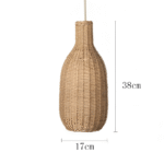 Suspension Vintage en rotin fait main – Image 12