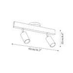 Plafonnier cylindrique Spot en bois – Image 10