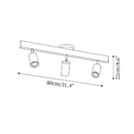 Plafonnier cylindrique Spot en bois – Image 15