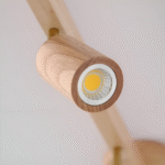 Plafonnier cylindrique Spot en bois – Image 9