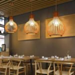 Plafonnier art nouveau en bois design – Image 3