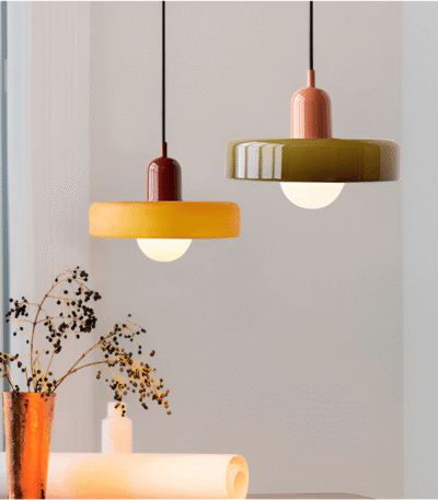 Hem & Trädgård > Belysning > Belysningsarmaturer > Taklampor Lumo – Färgglad glas taklampa