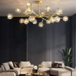 Lustre boule d'or – Image 5